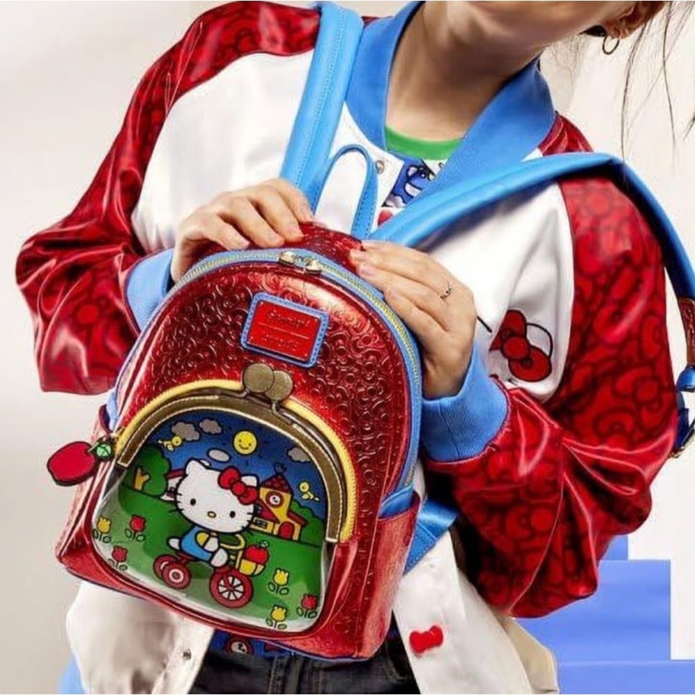 NWT Loungefly Sanrio Hello Kitty 50th Anniversary Coin Bag Metallic Backpack